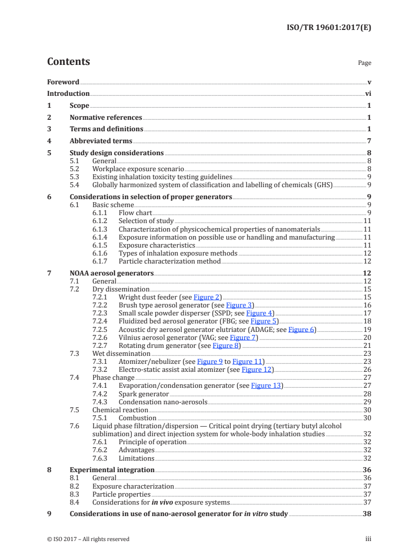 ISO/TR 19601:2017 ISO/TR 19601:2017 - Nanotechnologies — Aerosol generation for air exposure studies of nano-objects and their aggregates and agglomerates (NOAA)/14/2017 - Page 3 preview