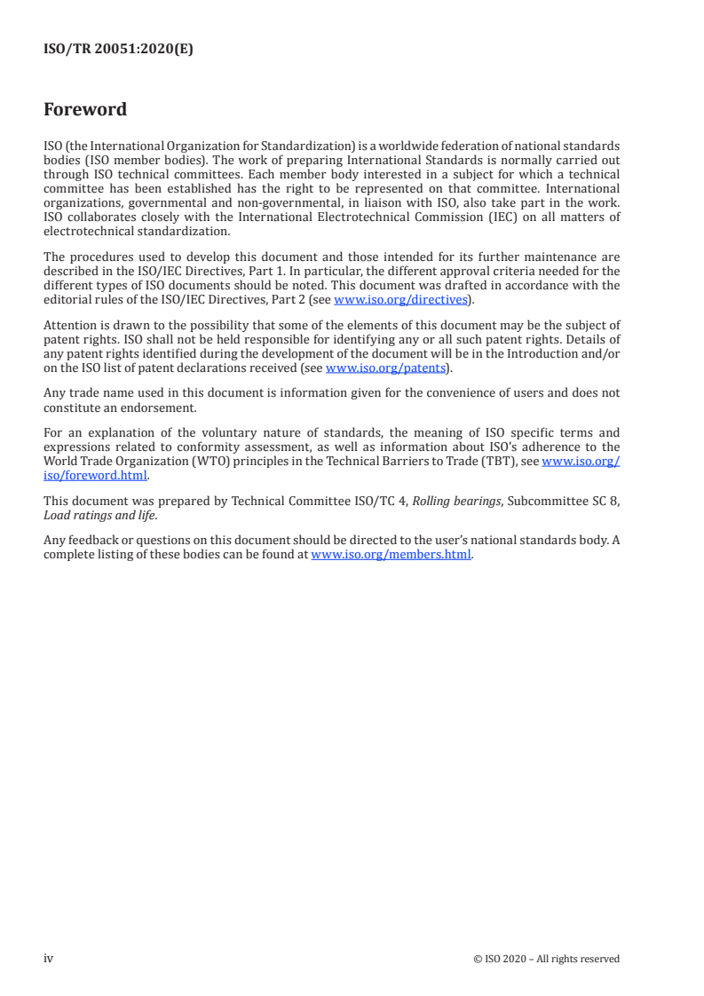 ISO/TR 20051:2020 ISO/TR 20051:2020 - Spherical plain bearings — Derivation of the load rating factors/12/2020 - Page 4 preview