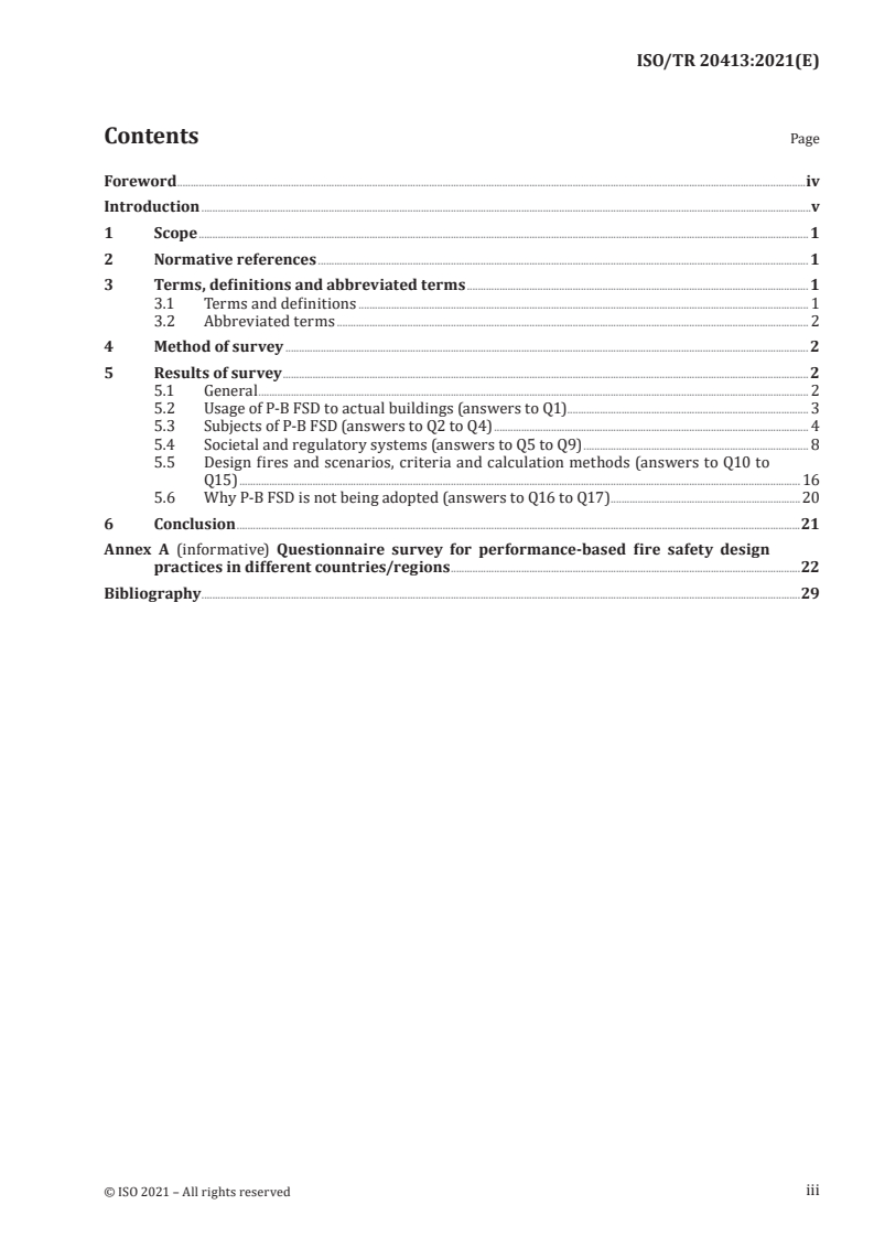 ISO/TR 20413:2021 ISO/TR 20413:2021 - Fire safety engineering — Survey of performance-based fire safety design practices in different countries
Released:12/9/2021 - Page 3 preview