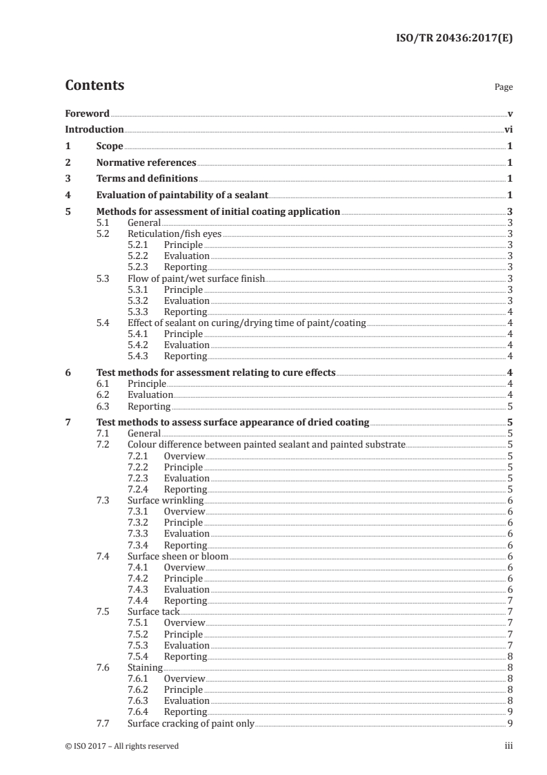 ISO/TR 20436:2017 ISO/TR 20436:2017 - Buildings and civil engineering works — Sealants — Paintability and paint compatibility of sealants/31/2017 - Page 3 preview