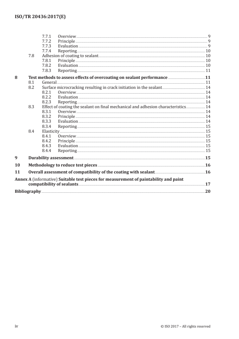 ISO/TR 20436:2017 ISO/TR 20436:2017 - Buildings and civil engineering works — Sealants — Paintability and paint compatibility of sealants/31/2017 - Page 4 preview