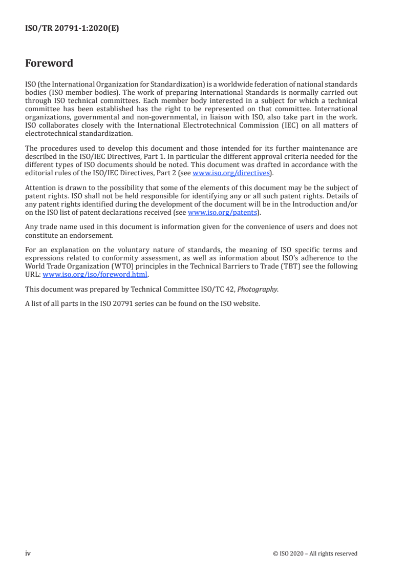 ISO/TR 20791-1:2020 ISO/TR 20791-1:2020 - Photography — Photographic reflection prints — Part 1: Evaluation methods of image quality/25/2020 - Page 4 preview