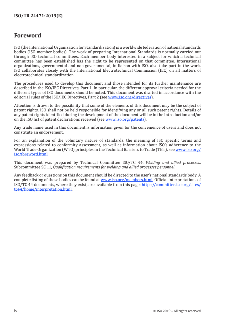 ISO/TR 24471:2019 ISO/TR 24471:2019 - Brazing — Grouping systems for materials — American materials/27/2019 - Page 4 preview