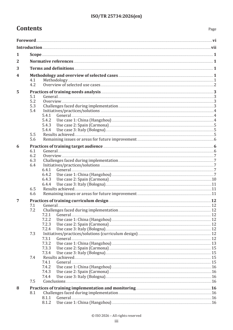 ISO/TR 25734:2026 ISO/TR 25734:2026 - Tourism and related services — Staff training of tourist information services — Case studies - Page 3 preview