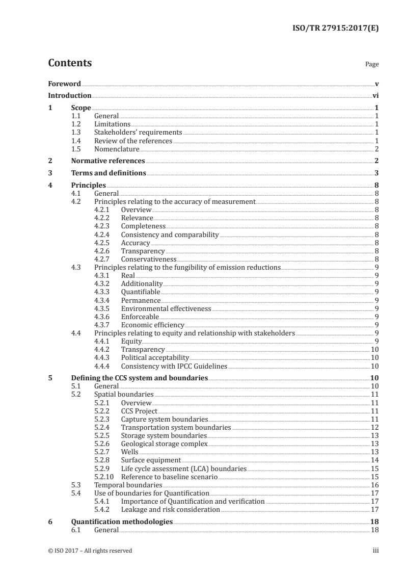 ISO/TR 27915:2017 ISO/TR 27915:2017 - Carbon dioxide capture, transportation and geological storage — Quantification and verification/11/2017 - Page 3 preview