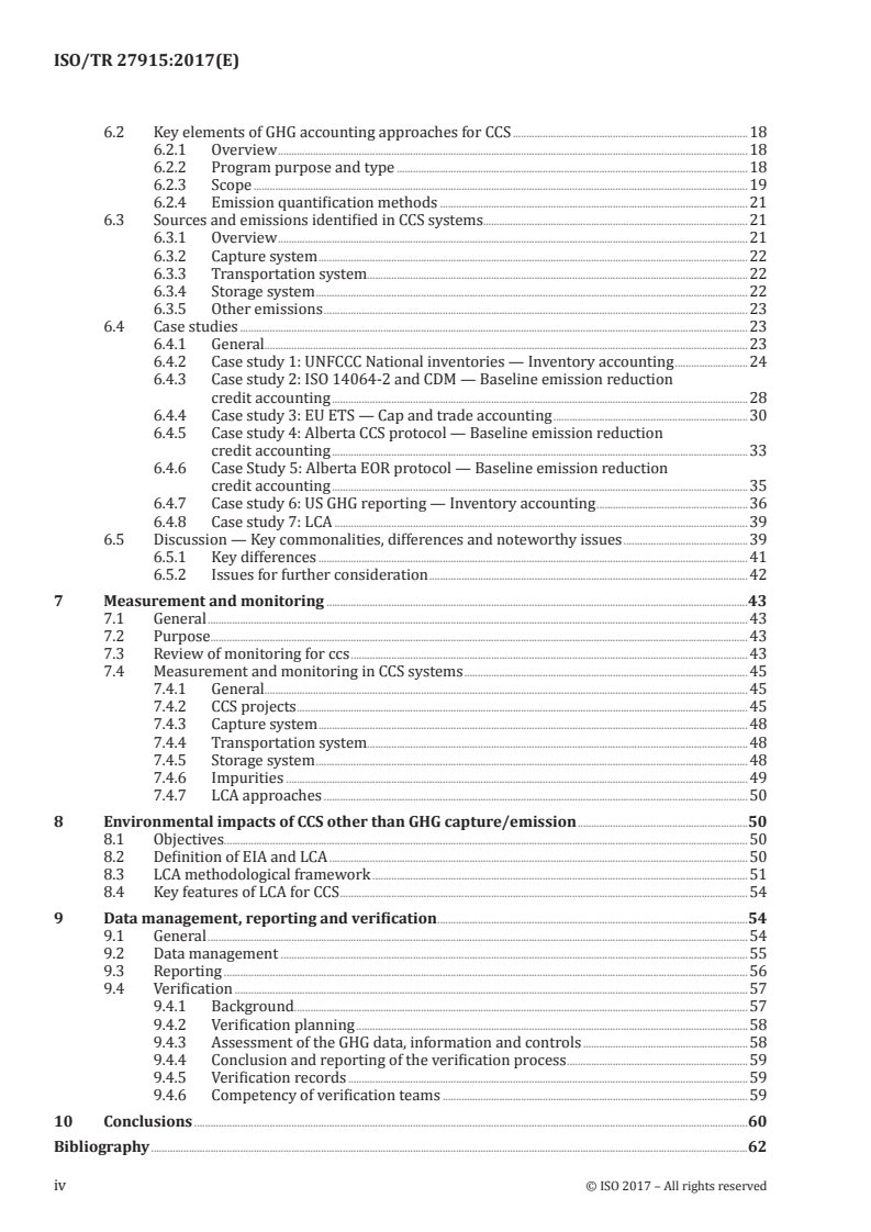 ISO/TR 27915:2017 ISO/TR 27915:2017 - Carbon dioxide capture, transportation and geological storage — Quantification and verification/11/2017 - Page 4 preview