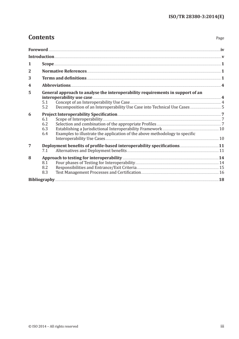 ISO/TR 28380-3:2014 ISO/TR 28380-3:2014 - Health informatics — IHE global standards adoption — Part 3: Deployment/18/2014 - Page 3 preview