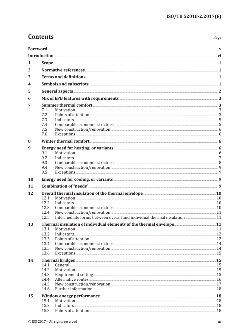 ISO/TR 52018-2:2017 ISO/TR 52018-2:2017 - Energy performance of buildings — Indicators for partial EPB requirements related to thermal energy balance and fabric features — Part 2: Explanation and justification of ISO 52018-1/21/2017 - Page 3 preview