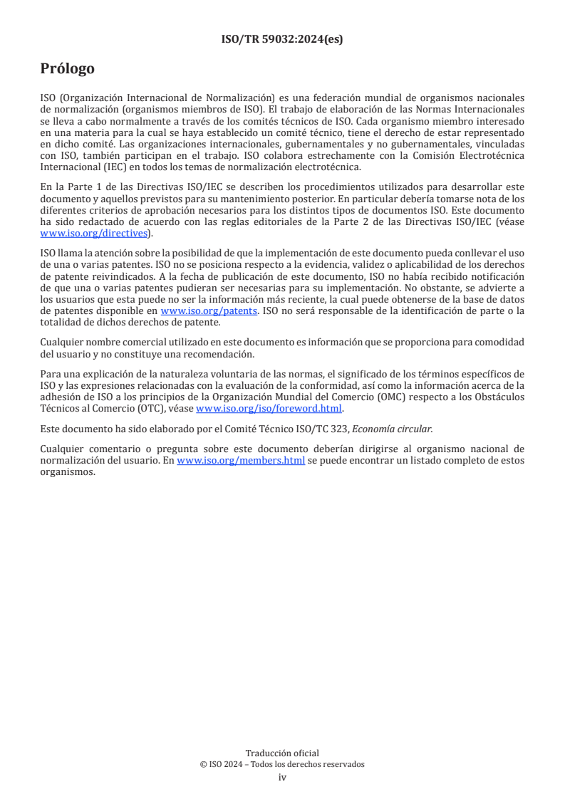 ISO/TR 59032:2024 ISO/TR 59032:2024 - Circular economy — Review of existing value networks/12/2026 - Page 4 preview