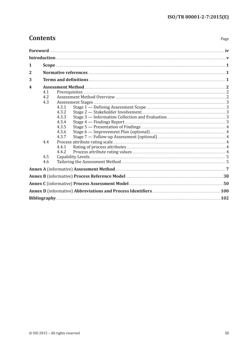 ISO/TR 80001-2-7:2015 ISO/TR 80001-2-7:2015 - Application of risk management for IT-networks incorporating medical devices — Application guidance — Part 2-7: Guidance for healthcare delivery organizations (HDOs) on how to self-assess their conformance with IEC 80001-1/17/2015 - Page 3 preview