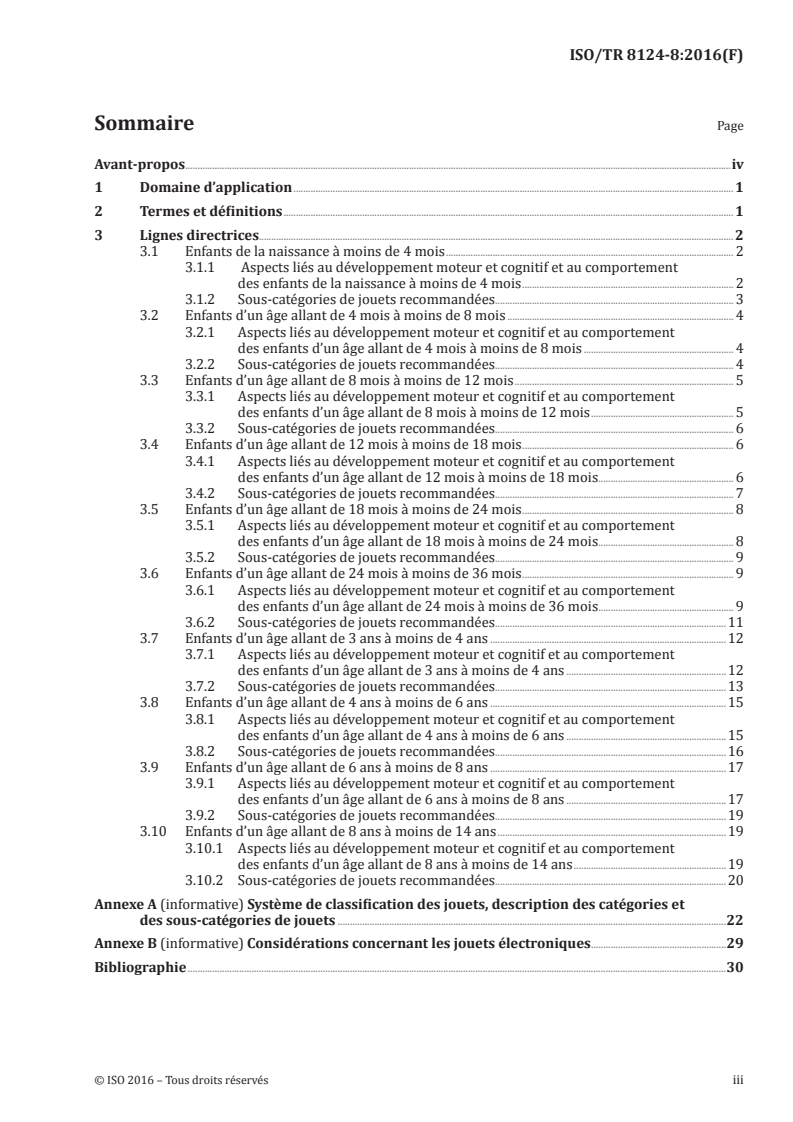 ISO/TR 8124-8:2016 ISO/TR 8124-8:2016 - Sécurité des jouets — Partie 8: Lignes directrices pour la détermination de l'âge/29/2016 - Page 3 preview