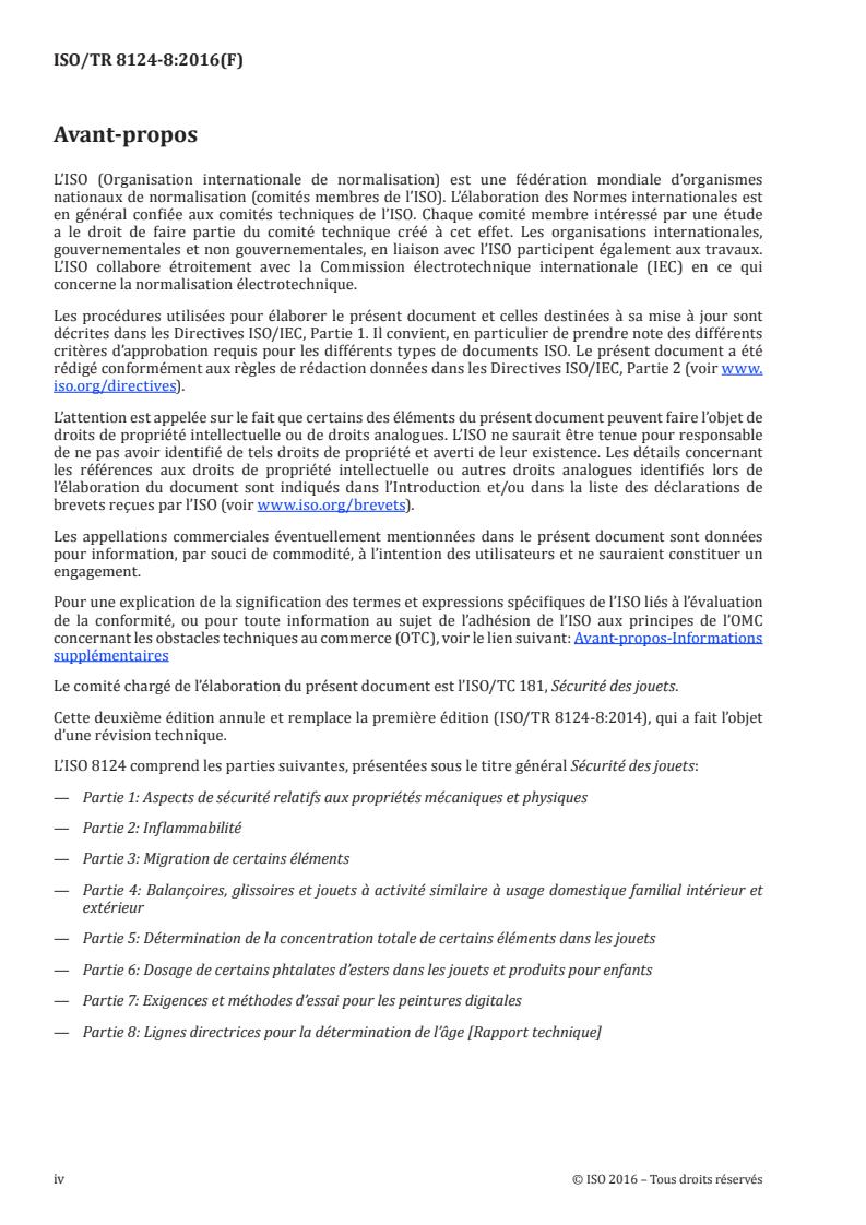 ISO/TR 8124-8:2016 ISO/TR 8124-8:2016 - Sécurité des jouets — Partie 8: Lignes directrices pour la détermination de l'âge/29/2016 - Page 4 preview