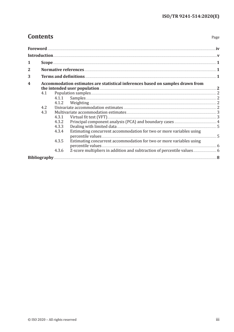 ISO/TR 9241-514:2020 ISO/TR 9241-514:2020 - Ergonomics of human-system interaction — Part 514: Guidance for the application of anthropometric data in the ISO 9241-500 series/3/2020 - Page 3 preview