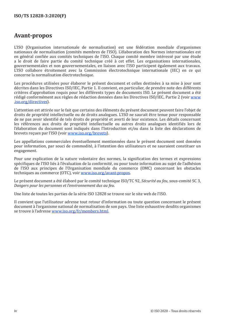 ISO/TS 12828-3:2020 ISO/TS 12828-3:2020 - Méthode de validation des analyses de gaz d'incendie — Partie 3: Considérations relatives aux essais interlaboratoires/20/2020 - Page 4 preview