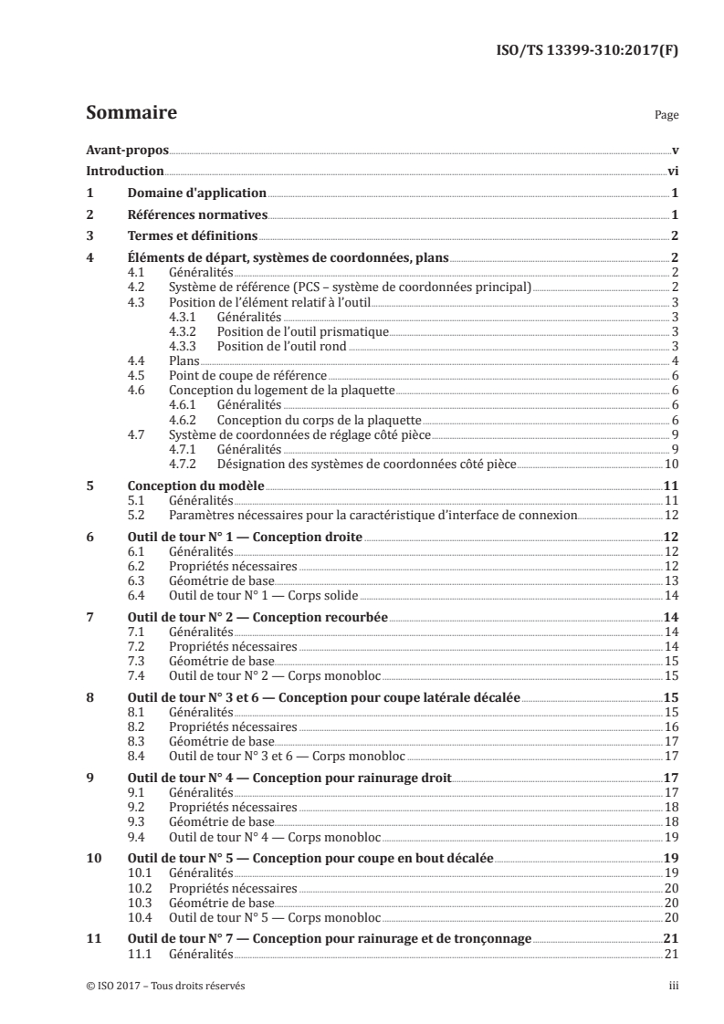 ISO/TS 13399-310:2017 ISO/TS 13399-310:2017 - Représentation et échange des données relatives aux outils coupants — Partie 310: Création et échange de modèles 3D — Outils de tour à plaquettes en carbures métalliques/4/2019 - Page 3 preview