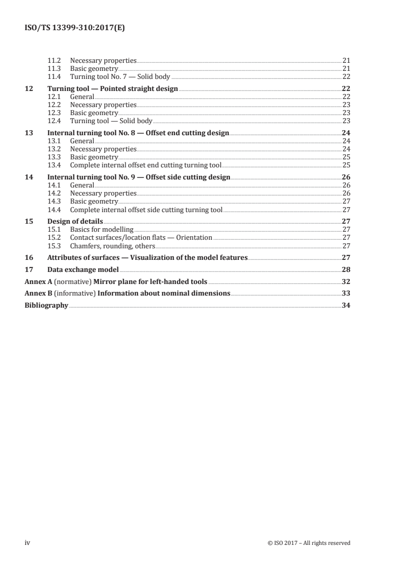 ISO/TS 13399-310:2017 ISO/TS 13399-310:2017 - Cutting tool data representation and exchange — Part 310: Creation and exchange of 3D models — Turning tools with carbide tips/6/2017 - Page 4 preview