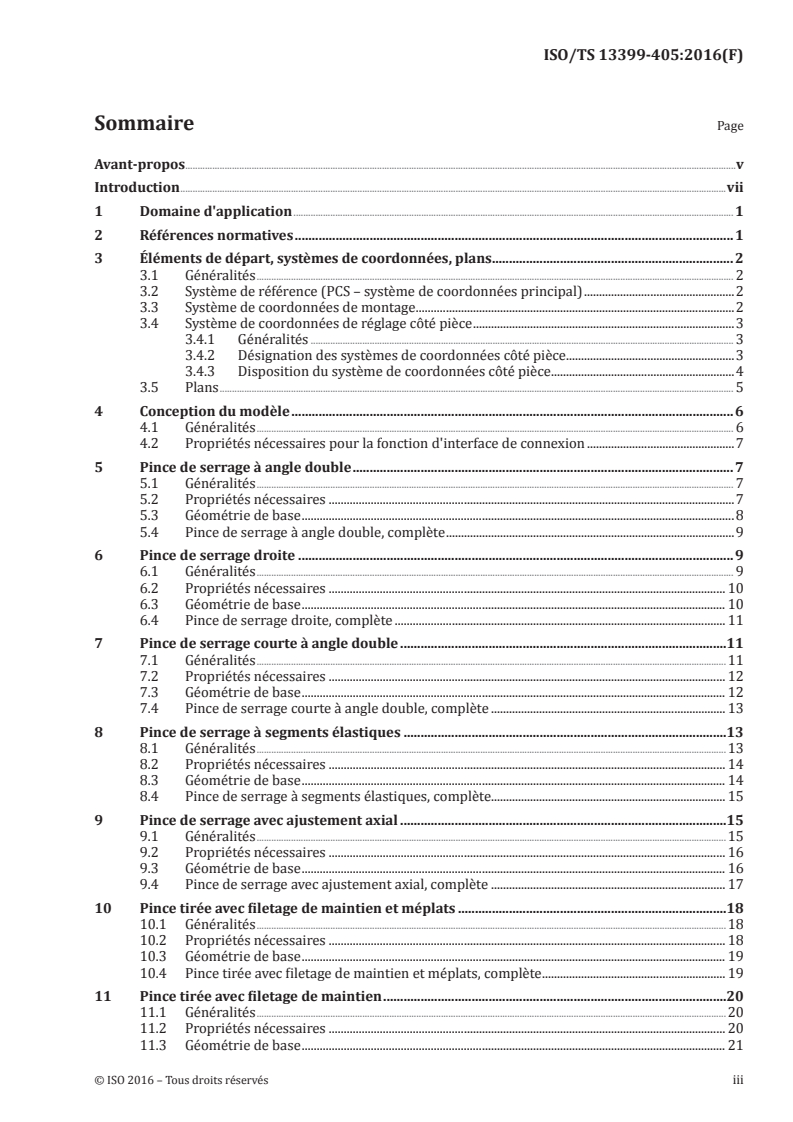 ISO/TS 13399-405:2016 ISO/TS 13399-405:2016 - Représentation et échange des données relatives aux outils coupants — Partie 405: Création et échange de modèles 3D — Pinces de serrage/8/2018 - Page 3 preview