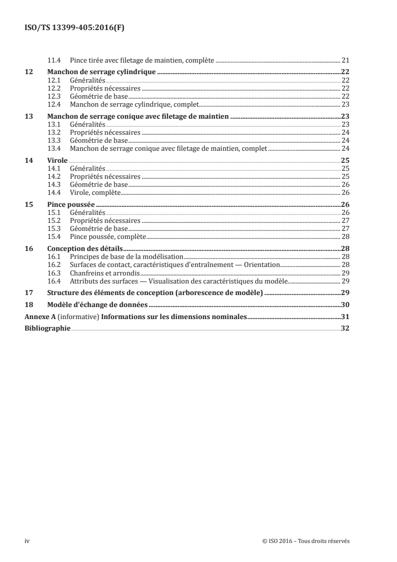 ISO/TS 13399-405:2016 ISO/TS 13399-405:2016 - Représentation et échange des données relatives aux outils coupants — Partie 405: Création et échange de modèles 3D — Pinces de serrage/8/2018 - Page 4 preview