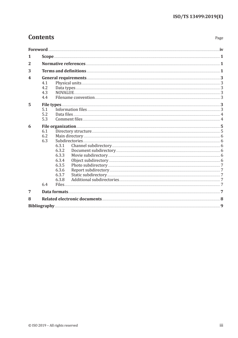 ISO/TS 13499:2019 ISO/TS 13499:2019 - Road vehicles — Multimedia data exchange format for impact tests/23/2019 - Page 3 preview