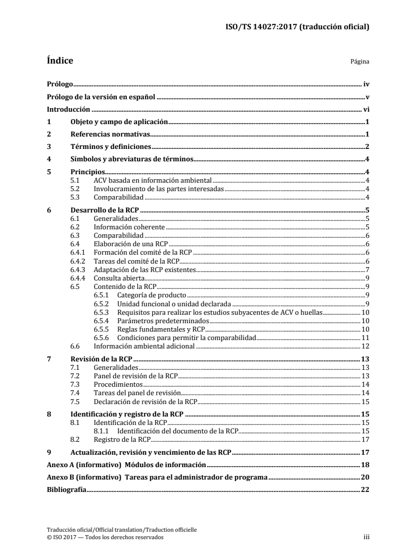 ISO/TS 14027:2017 ISO/TS 14027:2017 - Environmental labels and declarations — Development of product category rules/26/2018 - Page 3 preview