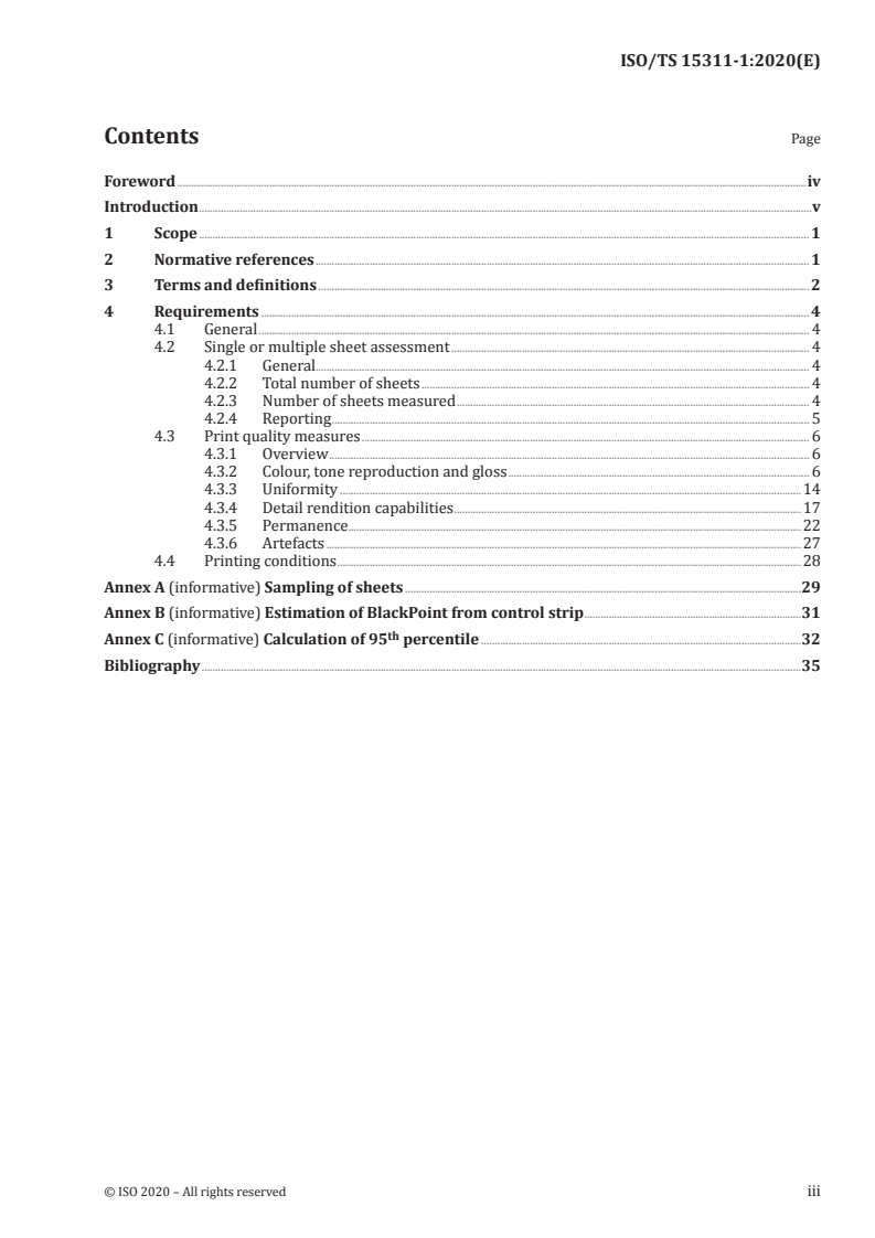 ISO/TS 15311-1:2020 ISO/TS 15311-1:2020 - Graphic technology — Requirements for printed matter for commercial and industrial production — Part 1: Measurement methods and reporting schema/3/2020 - Page 3 preview