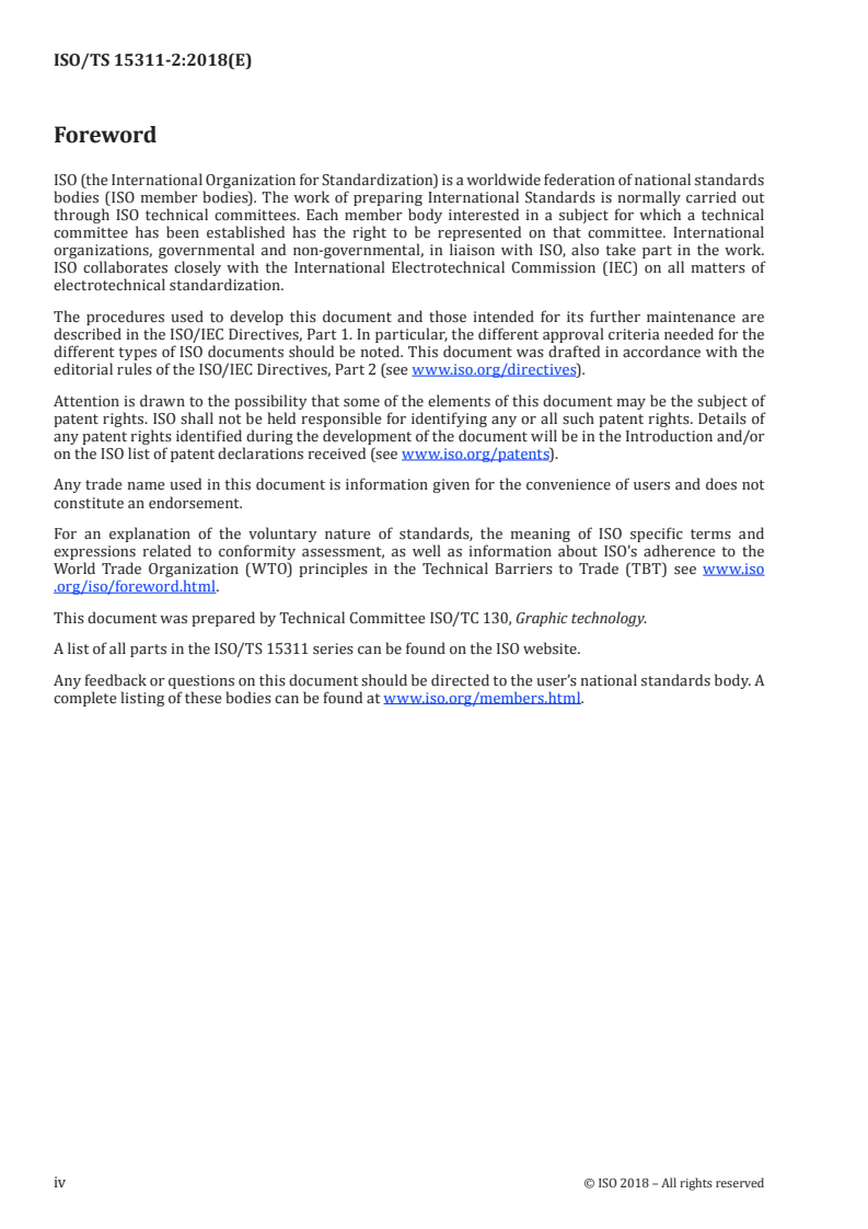SIST-TS ISO TS 15311-2:2020 ISO/TS 15311-2:2018 - Graphic technology — Print quality requirements for printed matter — Part 2: Commercial print applications utilizing digital printing technologies/19/2018 - Page 4 preview
