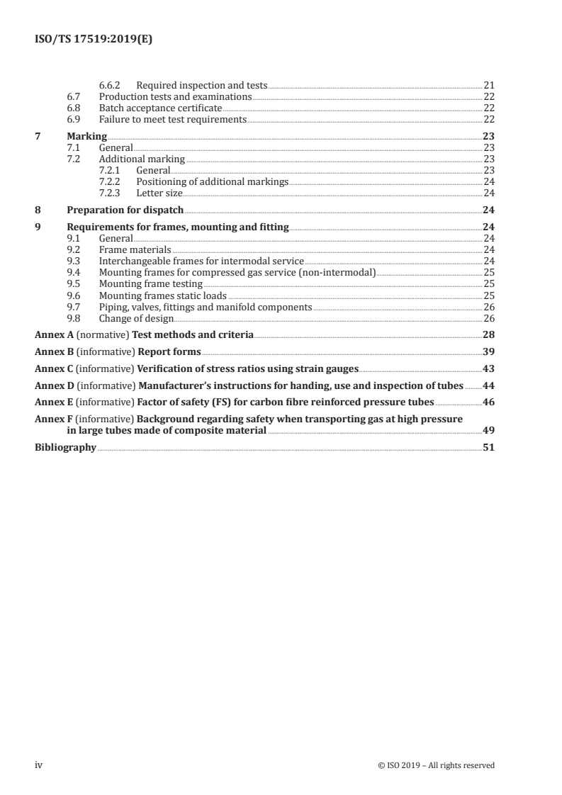 ISO/TS 17519:2019 ISO/TS 17519:2019 - Gas cylinders — Refillable permanently mounted composite tubes for transportation/7/2019 - Page 4 preview