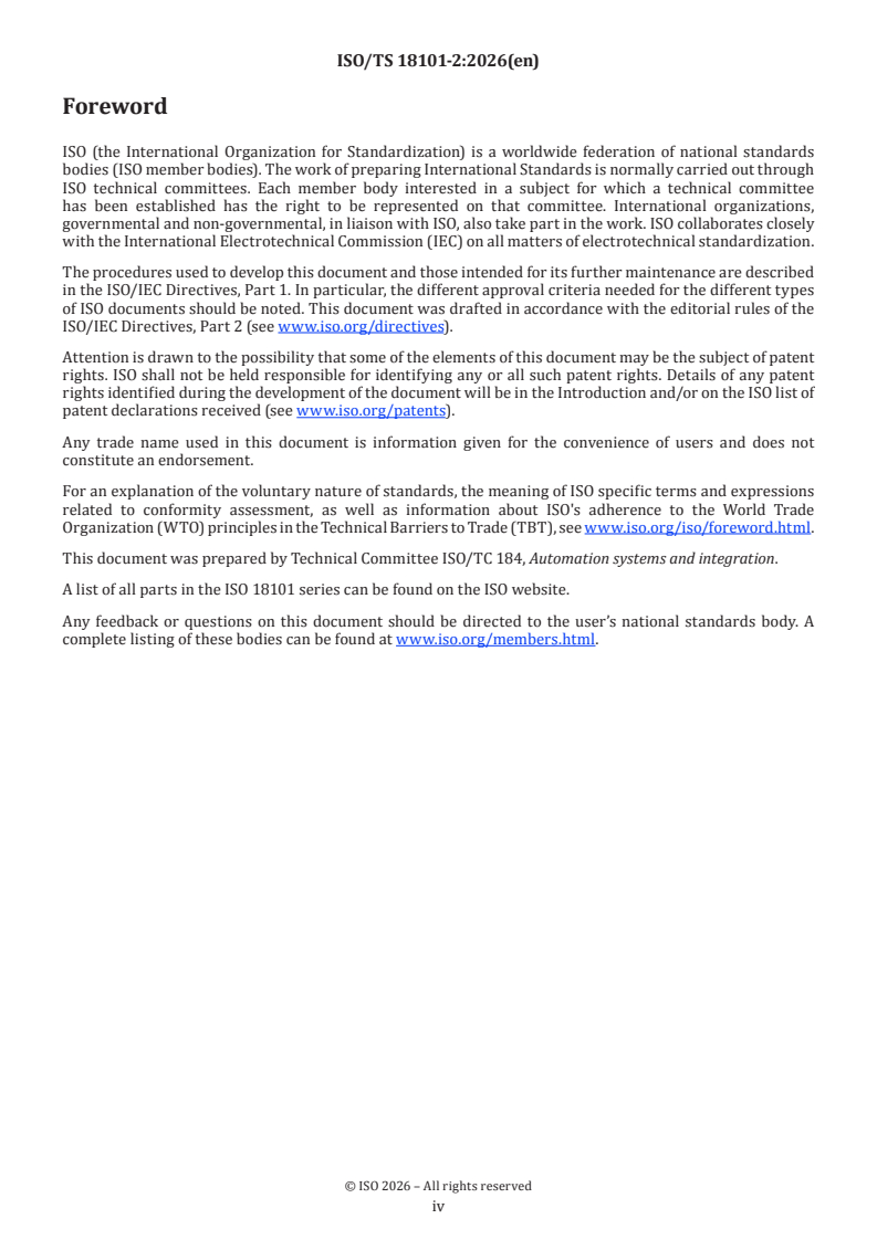 ISO/TS 18101-2:2026 ISO/TS 18101-2:2026 - Automation systems and integration — Asset-intensive industry interoperability — Part 2: Vocabulary - Page 4 preview