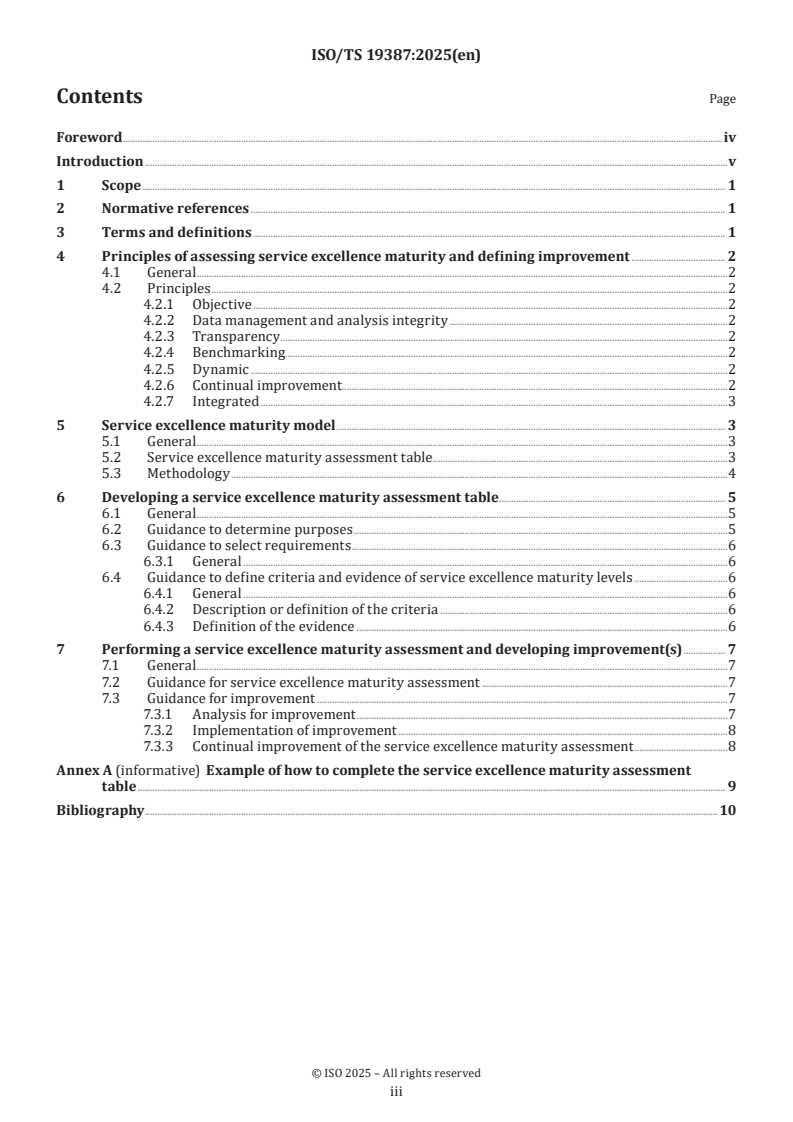 ISO/TS 19387:2025 ISO/TS 19387:2025 - Service excellence — Maturity model
Released:5. 09. 2025 - Page 3 preview
