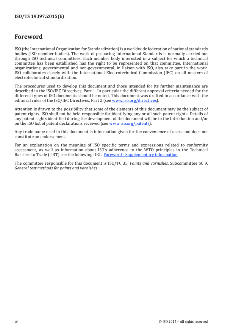 ISO/TS 19397:2015 ISO/TS 19397:2015 - Determination of the film thickness of coatings using an ultrasonic gage/24/2015 - Page 4 preview