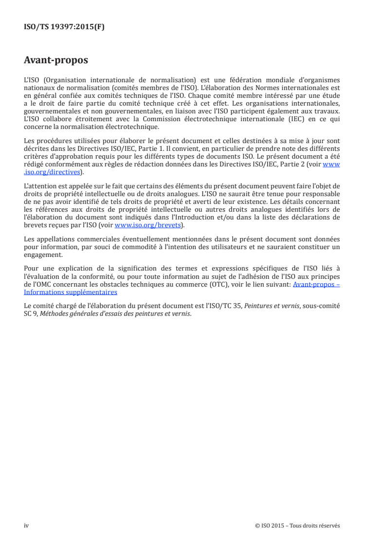 ISO/TS 19397:2015 ISO/TS 19397:2015 - Détermination de l'épaisseur du feuil de revêtement par mesurage ultrasons/25/2018 - Page 4 preview