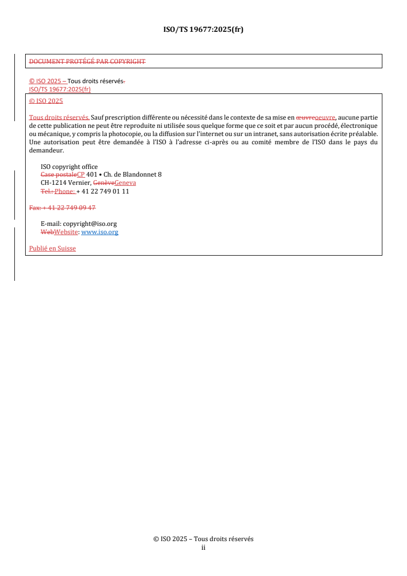 ISO/TS 19677:2025 REDLINE ISO/TS 19677:2025 - Évaluation de l'impact négatif des feux d'espaces naturels sur l'environnement et les personnes par exposition environnementale
Released:21. 10. 2025