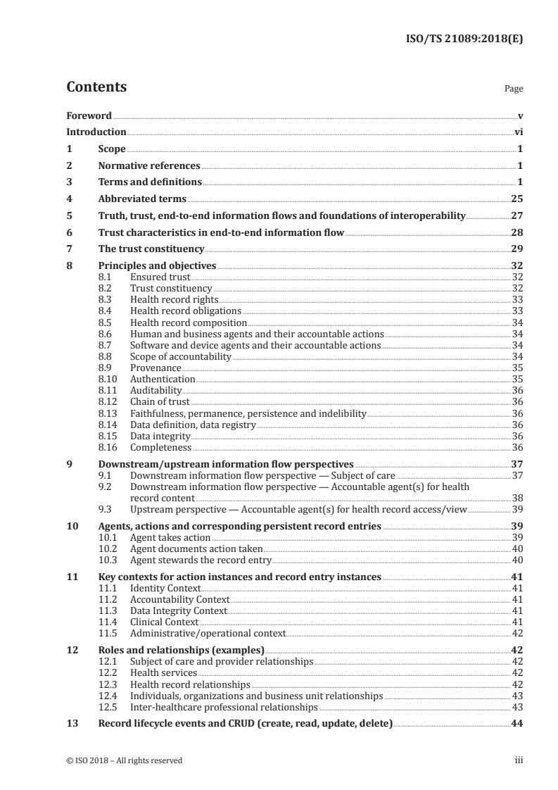 ISO/TS 21089:2018 ISO/TS 21089:2018 - Health informatics — Trusted end-to-end information flows/9/2018 - Page 3 preview