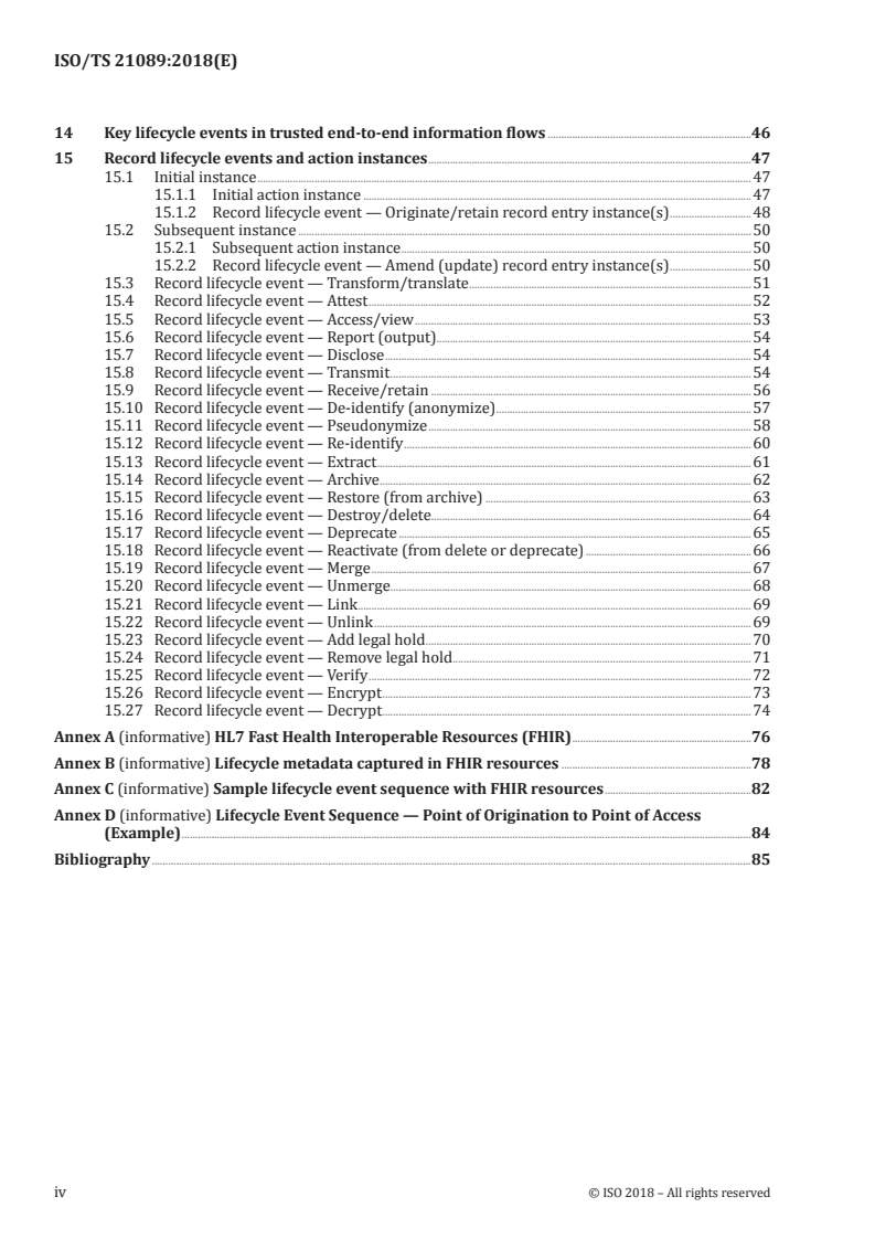 ISO/TS 21089:2018 ISO/TS 21089:2018 - Health informatics — Trusted end-to-end information flows/9/2018 - Page 4 preview