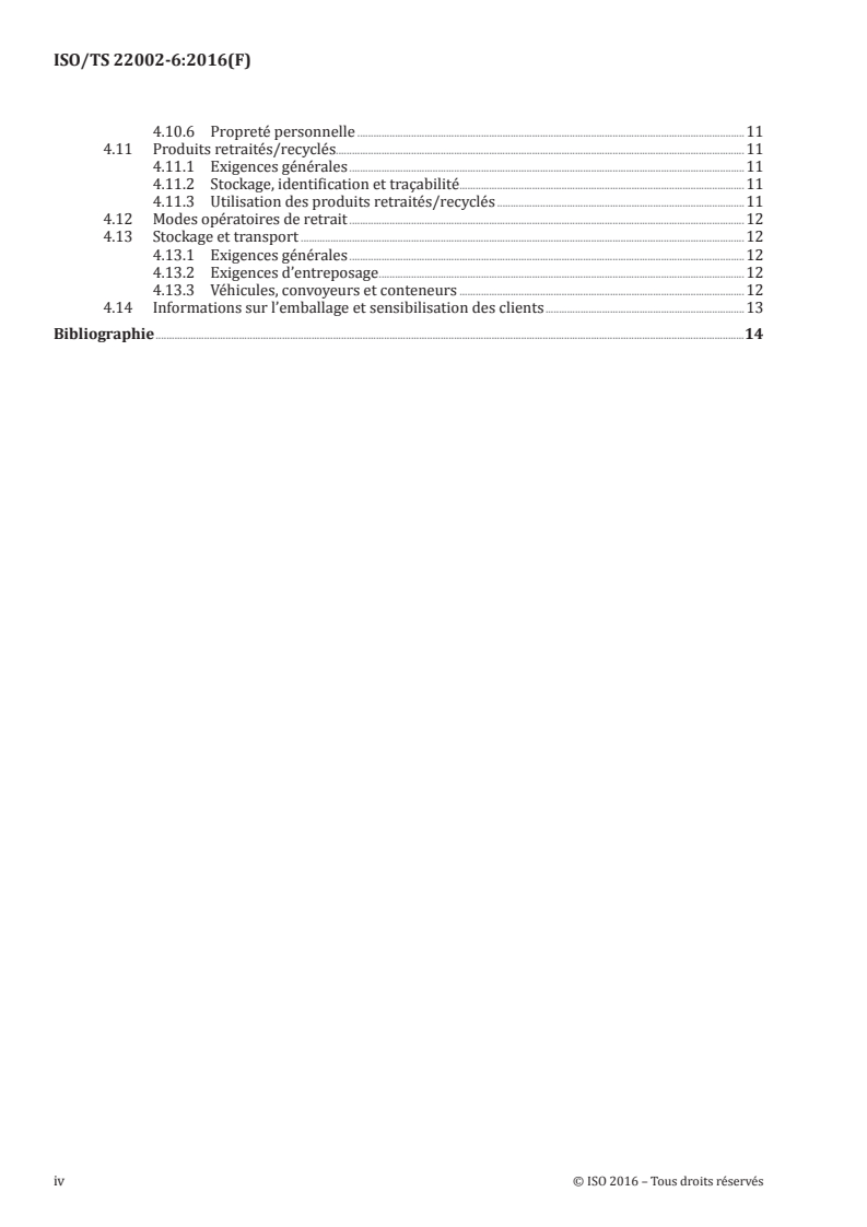 ISO/TS 22002-6:2016 ISO/TS 22002-6:2016 - Programmes prérequis pour la sécurité des denrées alimentaires — Partie 6: Production des aliments pour animaux/20/2016 - Page 4 preview