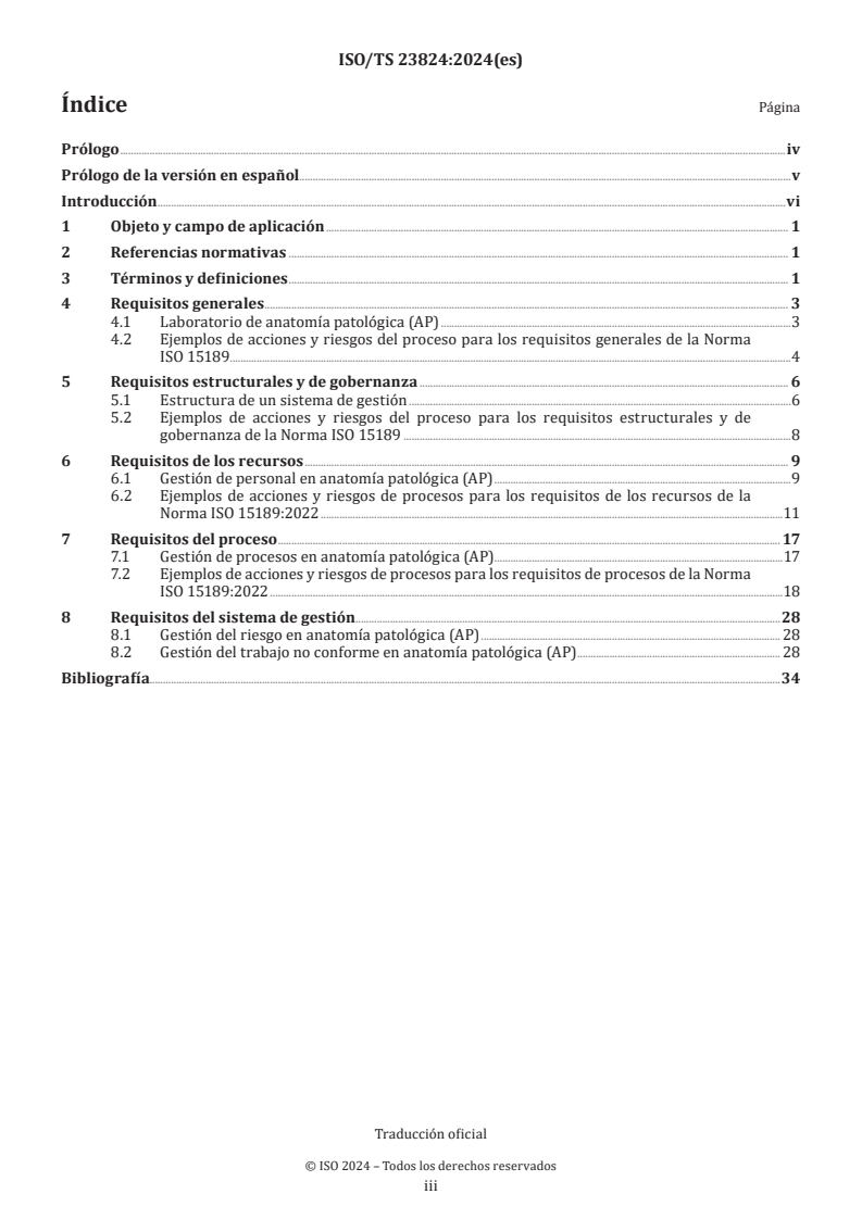 ISO/TS 23824:2024 ISO/TS 23824:2024 - Medical laboratories — Guidance on application of ISO 15189 in anatomic pathology
Released:18. 06. 2025 - Page 3 preview