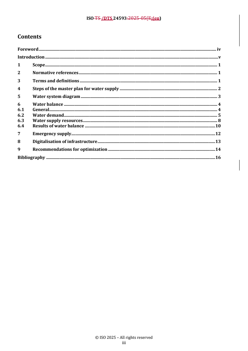 ISO/TS 24593 REDLINE ISO/TS 24593 - Establishment of a master plan for water supply — Evaluation of water demand/21/2025 - Page 3 preview