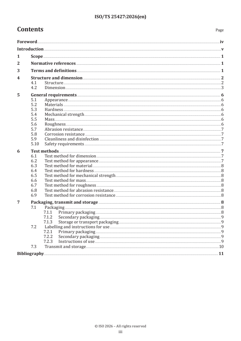 ISO/TS 25427:2026 ISO/TS 25427:2026 - Traditional Chinese medicine — Chuzhen instruments - Page 3 preview