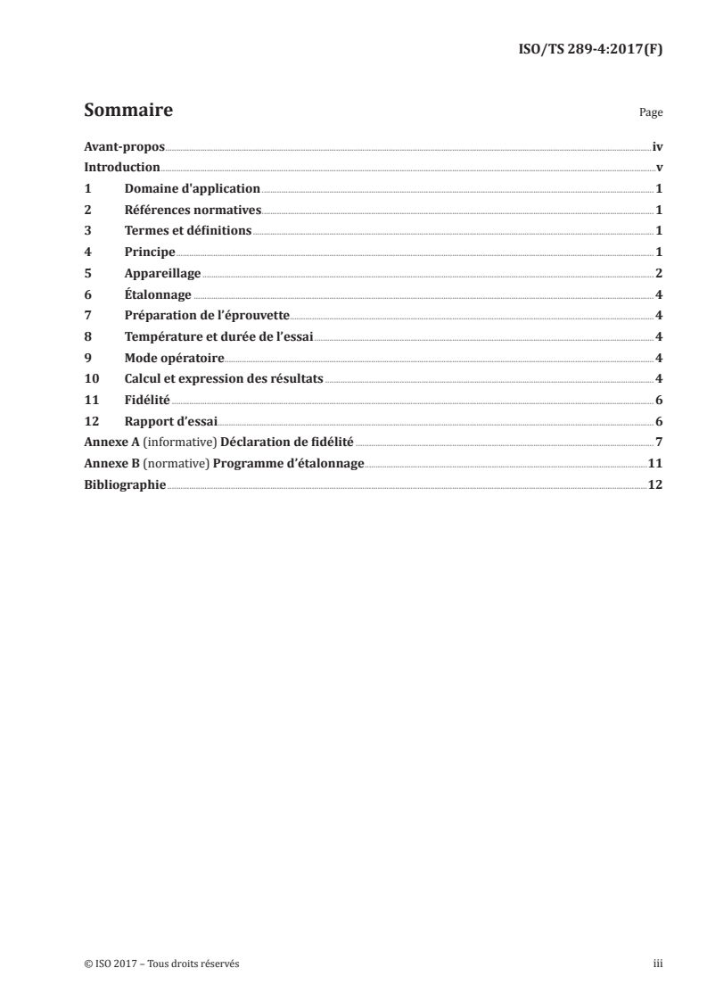 ISO/TS 289-4:2017 ISO/TS 289-4:2017 - Caoutchouc non vulcanisé — Déterminations utilisant un consistomètre à disque de cisaillement — Partie 4: Détermination du taux de relaxation de contrainte Mooney/3/2017 - Page 3 preview