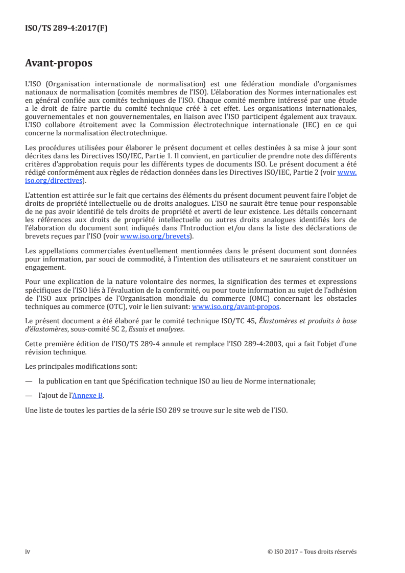 ISO/TS 289-4:2017 ISO/TS 289-4:2017 - Caoutchouc non vulcanisé — Déterminations utilisant un consistomètre à disque de cisaillement — Partie 4: Détermination du taux de relaxation de contrainte Mooney/3/2017 - Page 4 preview