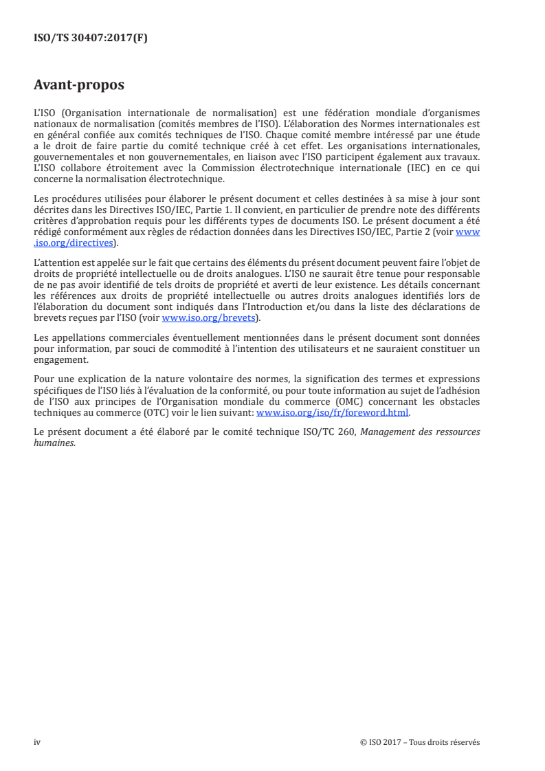 ISO/TS 30407:2017 ISO/TS 30407:2017 - Management des ressources humaines — Coût par recrutement/29/2017 - Page 4 preview