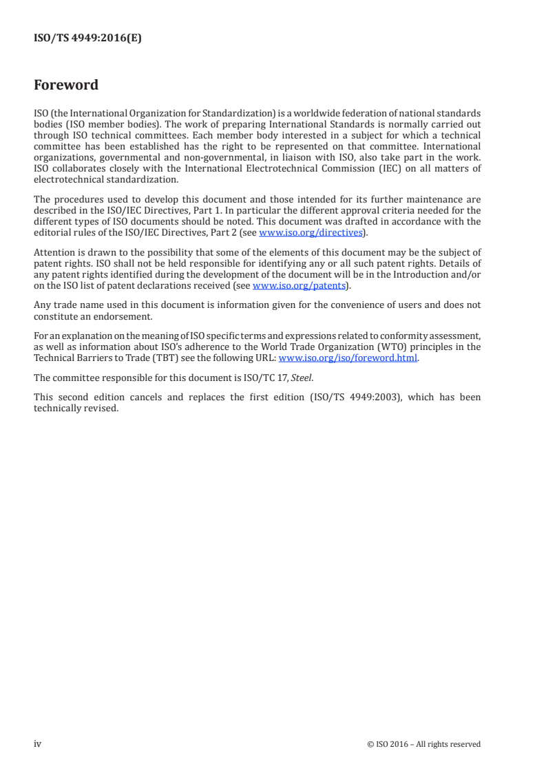 ISO/TS 4949:2016 ISO/TS 4949:2016 - Steel names based on letter symbols/27/2016 - Page 4 preview