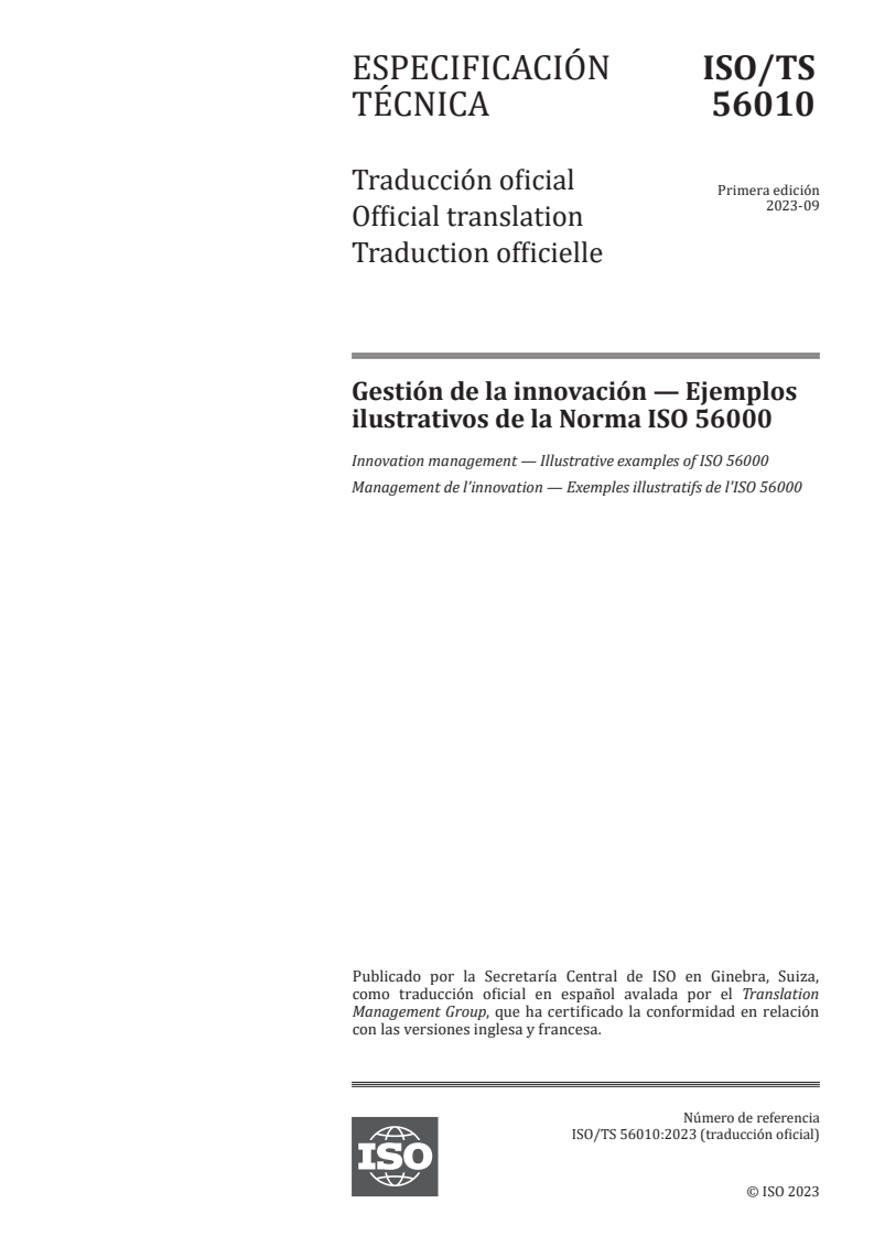 ISO/TS 56010:2023 - Innovation management — Illustrative examples of ISO 56000
Released:4. 07. 2025
