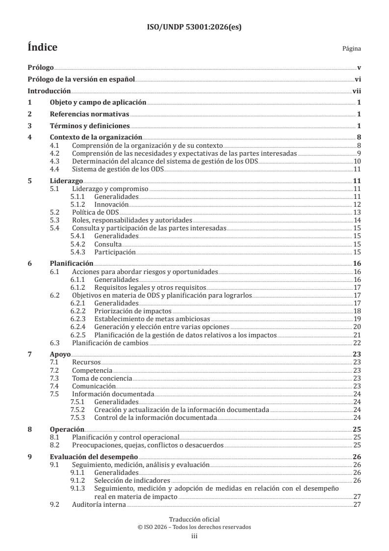 ISO/UNDP 53001:2026 ISO/UNDP 53001:2026 - Management systems for United Nations Sustainable Development Goals (SDGs) — Requirements - Page 3 preview