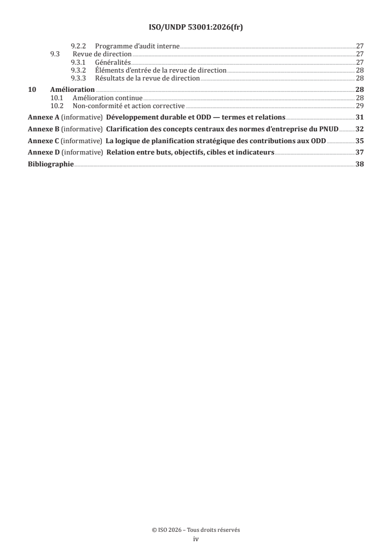 ISO/UNDP 53001:2026 ISO/UNDP 53001:2026 - Systèmes de management des objectifs de développement durable (ODD) des Nations Unies — Exigences - Page 4 preview