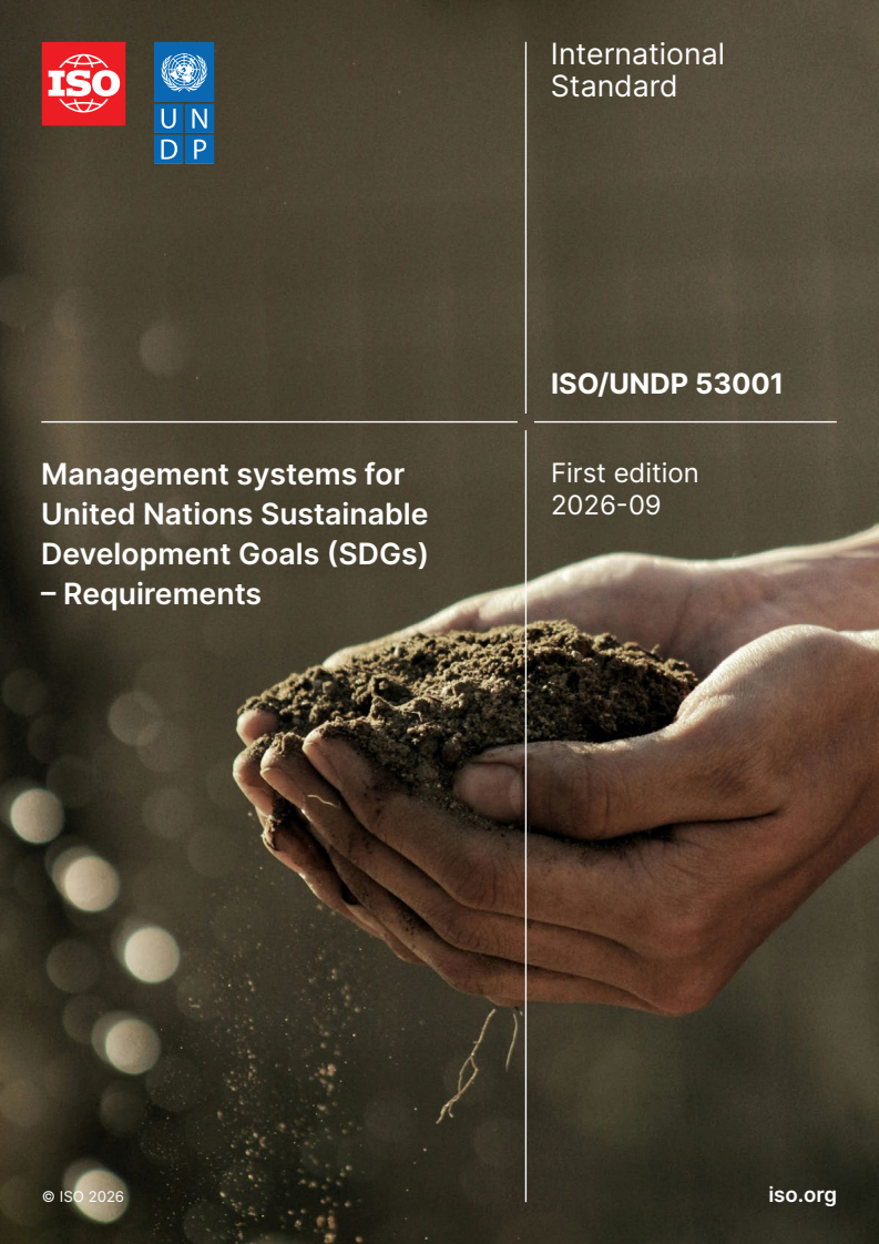 ISO/UNDP 53001:2026 ISO/UNDP 53001:2026 - Management systems for United Nations Sustainable Development Goals (SDGs) — Requirements - Page 1 preview