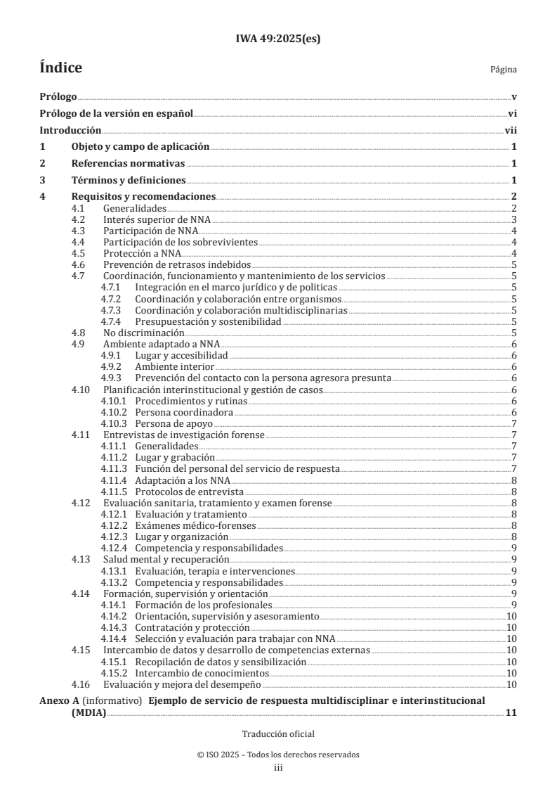 IWA 49:2025 IWA 49:2025 - Child-friendly multidisciplinary and interagency response services for children who are victims of violence — Requirements and recommendations
Released:22. 12. 2025 - Page 3 preview