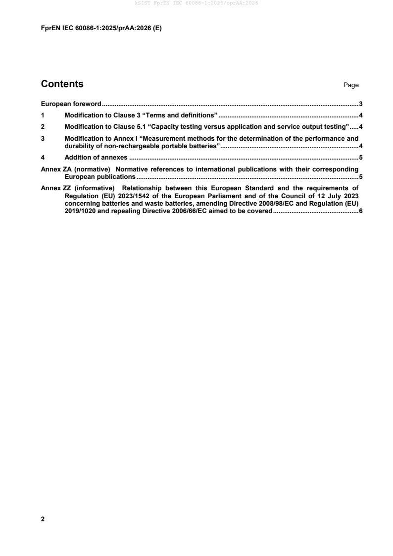 FprEN IEC 60086-1:2025/prAA:2026 k FprEN IEC 60086-1:2026/oprAA:2026 - Page 4 preview