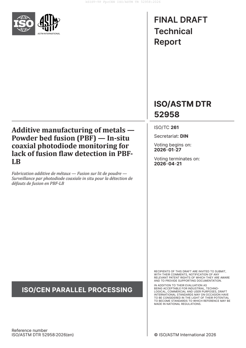 FprCEN ISO/ASTM TR 52958 kTP FprCEN ISO/ASTM TR 52958:2026 - BARVE - Page 3 preview