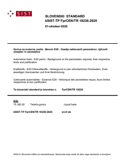 CEN/TR 18238:2025 kTP FprCEN/TR 18238:2025 - BARVE - Page 1 preview